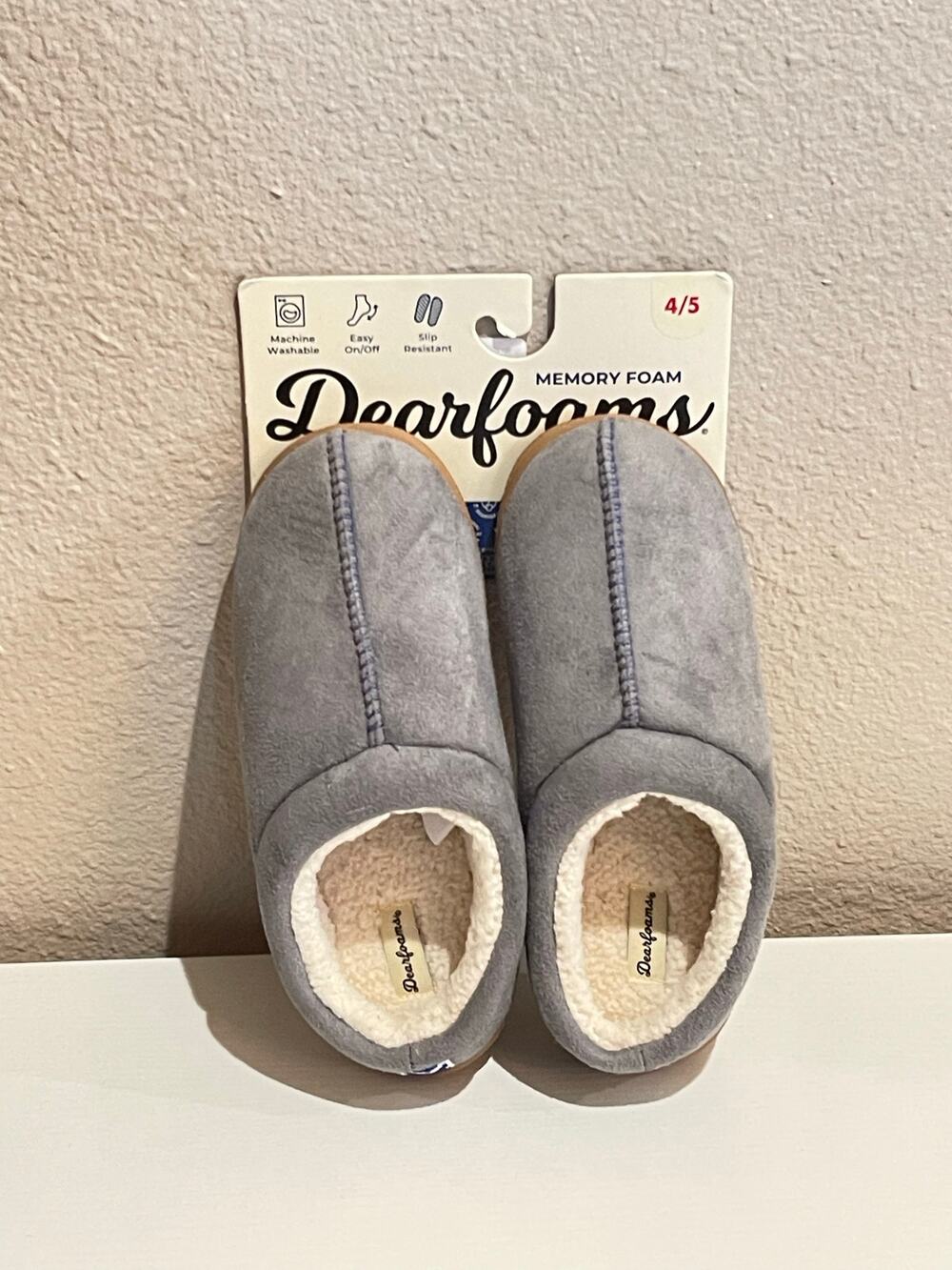 NEW Dearfoams Women's Clog Slippe 4/5